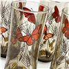 Image 3 : 4 VTG LIBBEY MONARCH BUTTERFLY DRINKING GLASSES