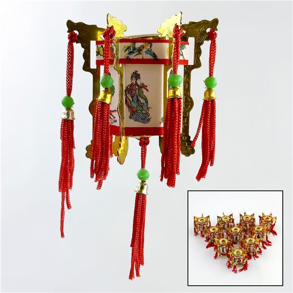 VTG CHINESE PALACE LANTERN CHRISTMAS ORNAMENTS