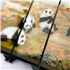 Image 11 : GIANT PANDA 6 PANEL FOLDING LAQUER SCREEN
