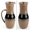 Image 3 : HAND CRAFTED POTTERY PITCHER & GOBLETS - MARKED