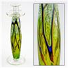 Image 1 : TALL HAND BLOWN ART GLASS CANDLESTICK SCULPTURE