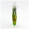 Image 2 : TALL HAND BLOWN ART GLASS CANDLESTICK SCULPTURE