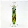 Image 4 : TALL HAND BLOWN ART GLASS CANDLESTICK SCULPTURE