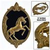 Image 1 : BRASS UNICORN FRAME MIRROR  - WALL SCULPTURE