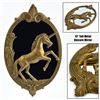 Image 1 : BRASS UNICORN FRAME MIRROR  - WALL SCULPTURE