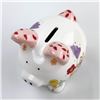 Image 8 : HAND PAINTED PIG COIN PIGGY BANK - FLORAL DESIGN