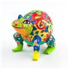 Image 1 : WOODEN FOLK ART FROG SCULPTURE - COIN BANK