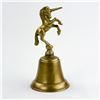 Image 1 : VINTAGE BRASS UNICORN BELL - MYTHICAL HORSE