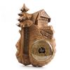 CHALET BAROMETER THERMOMETER WOOD CARVING