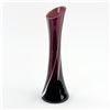 Image 2 : HAND BLOWN PURPLE & WHITE CASED GLASS BUD VASE