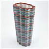 Image 1 : VINTAGE CERAMIC VASE - COLORFUL ZIG-ZAG THEME