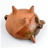 Image 10 : HAND CRAFTED 3-LEGGED RED CLAY POTTERY PIG BOWL