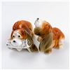 Image 1 : PAIR OF PORCELAIN DOG FIGURINES - BASSETT HOUND?