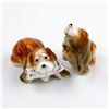 Image 2 : PAIR OF PORCELAIN DOG FIGURINES - BASSETT HOUND?