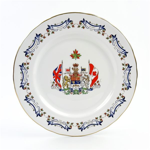 VTG AYNSLEY 1867-1967 CANADIAN CENTENNIAL PLATE