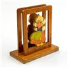 Image 1 : VINTAGE WOODEN DUTCH GIRL & BOY NAPKIN HOLDER