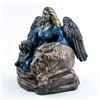 Image 1 : HAND CRAFTED ANGEL LION & LAMB CERAMIC FIGURINE