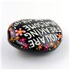 Image 3 : HAND PAINTED ROCK STONE ENAMEL FLOWERS / SAYING