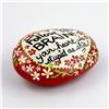 Image 2 : HAND PAINTED ROCK STONE ENAMEL FLOWERS / SAYING