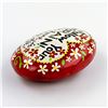 Image 3 : HAND PAINTED ROCK STONE ENAMEL FLOWERS / SAYING