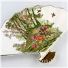 Image 3 : VTG FAN SHAPED OMC JAPANESE DISH - PEACOCK BIRDS