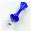 Image 3 : VINTAGE COBALT BLUE GLASS SPIRAL STEM BUD VASE