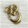 Image 1 : GOLD-TONE OWL BROOCH PIN - BIRD JEWELRY