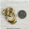 Image 3 : GOLD-TONE OWL BROOCH PIN - BIRD JEWELRY