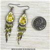 Image 3 : COSTUME JEWELRY DANGLE EARRINGS - METAL FLORAL