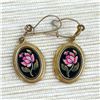 Image 1 : COSTUME JEWELRY DANGLE EARRINGS - AVON ROSE