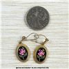 Image 2 : COSTUME JEWELRY DANGLE EARRINGS - AVON ROSE