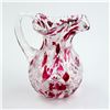 Image 1 : CHALET CRANBERRY END OF DAY ART GLASS PITCHER