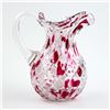 Image 2 : CHALET CRANBERRY END OF DAY ART GLASS PITCHER