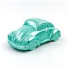 CERAMIC TEAL VOLKSWAGEN VW BEETLE COIN BANK