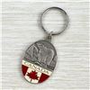 Image 1 : VINTAGE CANADA WOODY KEYCHAIN FOB - PEWTER