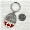 Image 3 : VINTAGE CANADA WOODY KEYCHAIN FOB - PEWTER