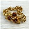 Image 2 : GOLD-TONE ROSE LEAF COSTUME JEWELRY BRACELET