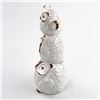 Image 2 : 3 STACKED OWLS  - CERAMIC OR PORCELAIN SCULPTURE