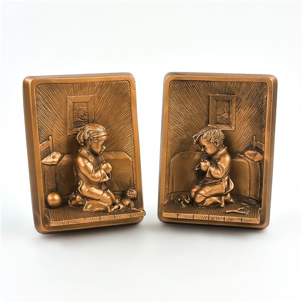 1964 CREATIVE ARTS BEDTIME BOY & GIRL CHALKWARE