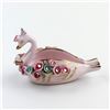 Image 2 : VTG PINK LEFTON FORGET ME NOT SWAN FIGURINE 1727