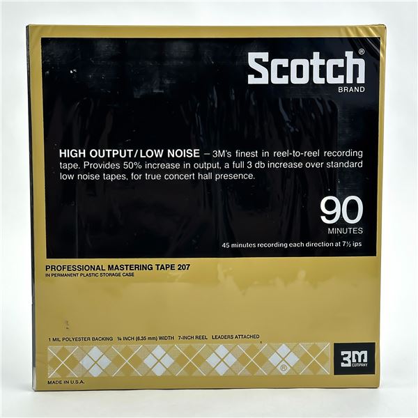 NEW SCOTCH PRO MASTERING 207 REEL TO REEL TAPE 90