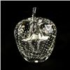 Image 3 : CLEAR CRYSTAL BLOWN ART GLASS APPLE PAPERWEIGHT