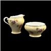 AYNSLEY PALE YELLOW FLORAL ROSE CREAM SUGAR SET
