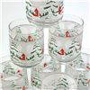 Image 2 : 9 FROSTED CHRISTMAS TREES & CABIN GLASSES - KIG