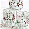 Image 4 : 9 FROSTED CHRISTMAS TREES & CABIN GLASSES - KIG