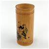 Image 2 : VINTAGE BAMBOO BRUSH POT - VASE OR PENCIL HOLDER