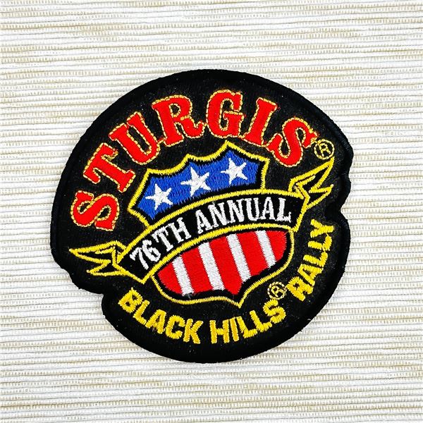 STURGIS 76TH ANNUAL 2016 BIKER RALLY PATCH - NEW