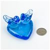 Image 4 : SIGNED PHOENIX STUDIO ART GLASS BLUE BIRDS HEART