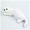 Image 2 : VINTAGE WHITE CERAMIC CAT SCULPTURE - ANIMAL