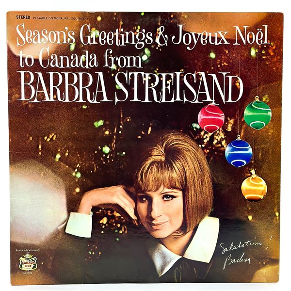 BARBRA STREISAND GREETINGS & JOYEUX NOEL CANADA